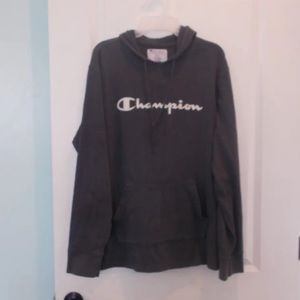Champion Mens Medium Grey Hooded Shirt
